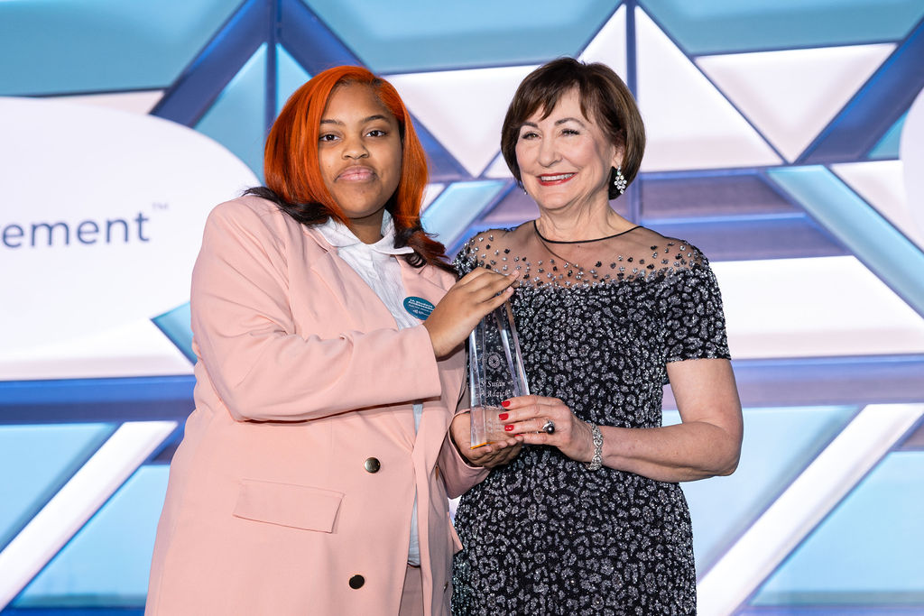 Susan Adzick with student achiever